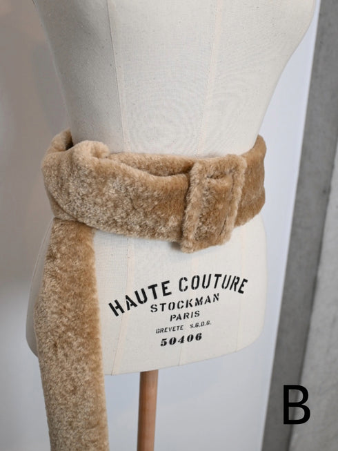 fur tail belt